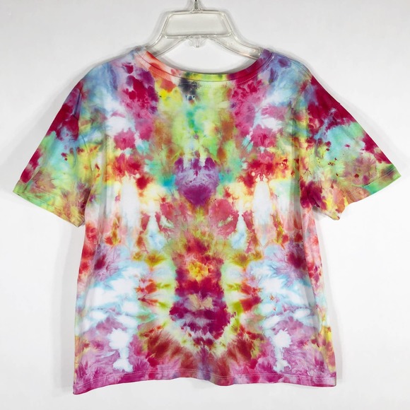 Pivot Pivot Tie Dye Womens XS Tee Friends Handmade Shirt Ross Rachel Pink 124 - Picture 3 of 10